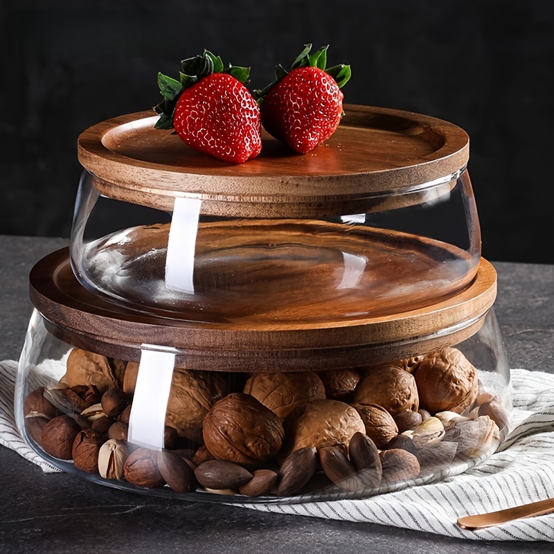 Meal Prep Glass Containers - Glass Canisters with Wooden Lids –Multi-Purpose