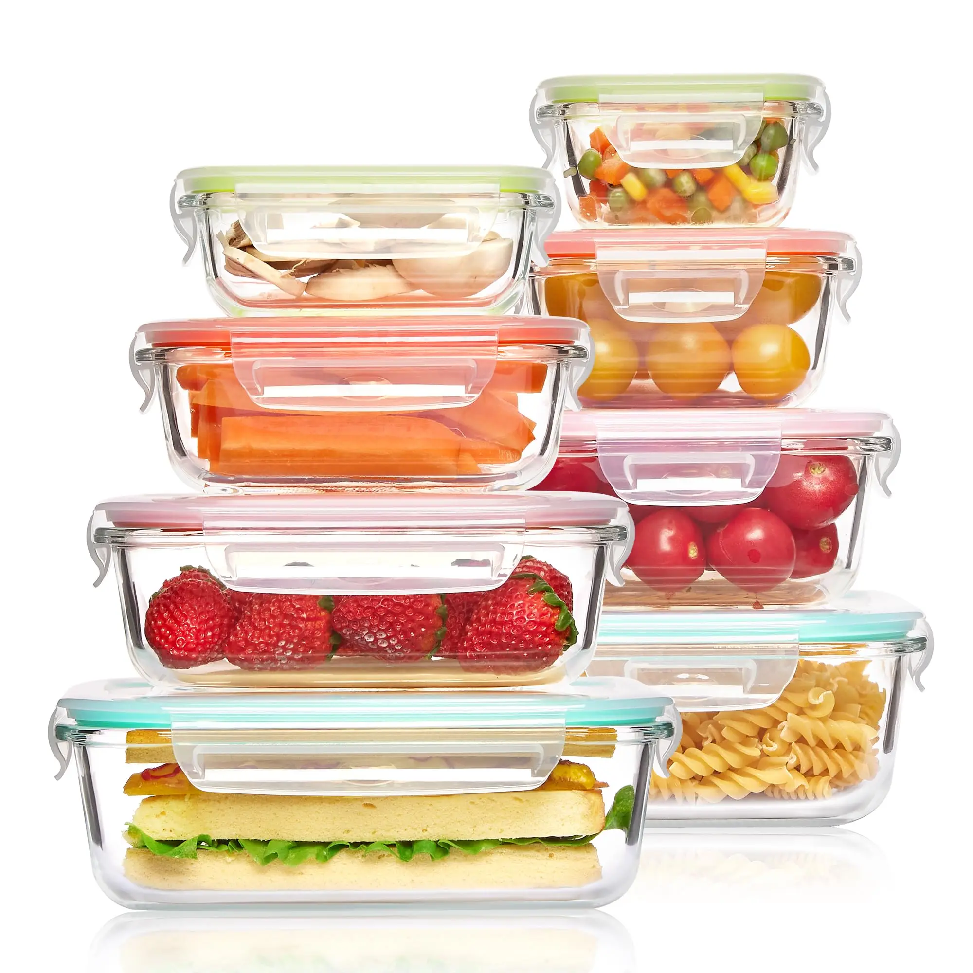 Meal Prep Glass Containers - Glass Lunch Box Food Storage Containers,