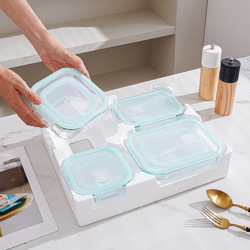 8-Piece Glass Lunch & Storage  - огляд і ціна Meal Prep Glass Containers