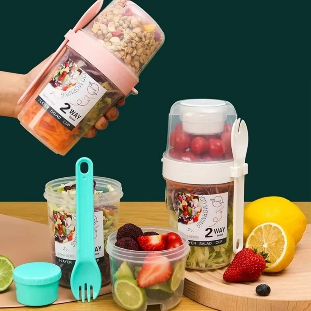 Portable Salad Cup Breakfast C - огляд і ціна Meal Prep Oatmeal Jars
