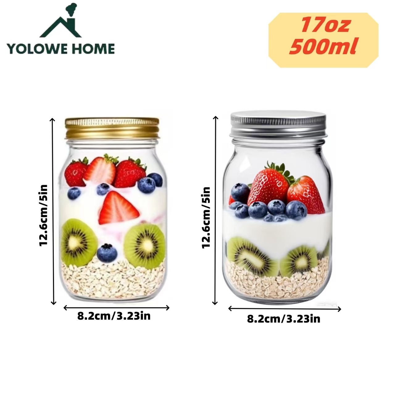6Pcs, 12Pcs, 500Ml/16Oz, Glass - огляд і ціна Meal Prep Glass Containers