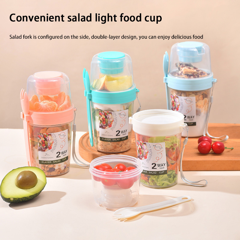Portable Breakfast Salad Cup W - огляд і ціна Meal Prep Oatmeal Jars