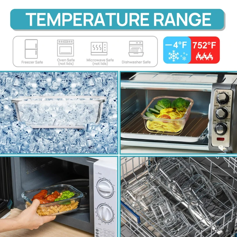Glass Lunch Box Food Storage C - огляд і ціна Meal Prep Glass Containers