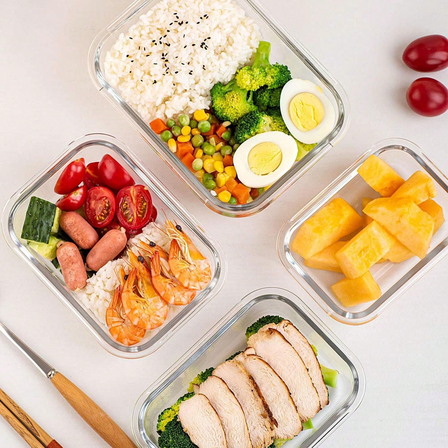 10 Pack Glass Meal Prep Contai - огляд і ціна Meal Prep Glass Containers