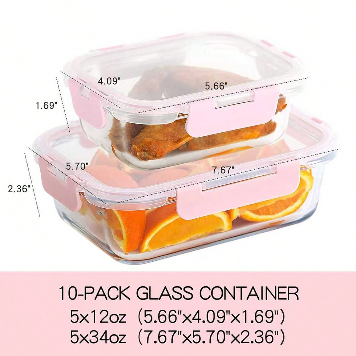 10 Pack Glass Meal Prep Contai - огляд і ціна Meal Prep Glass Containers